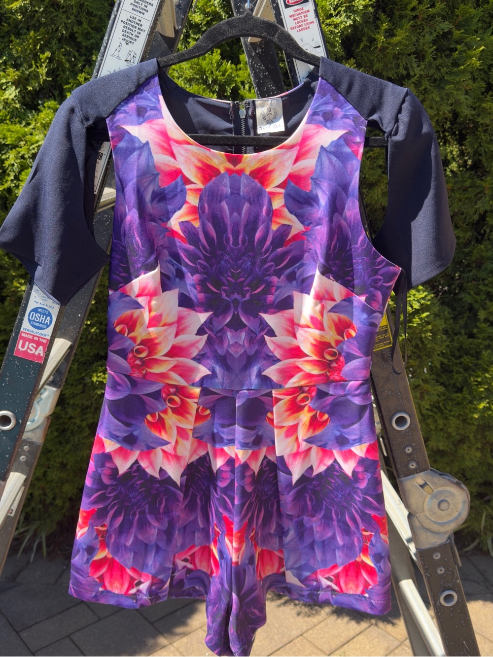 Geometric/Floral Romper